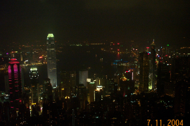Hong Kong from peak at night